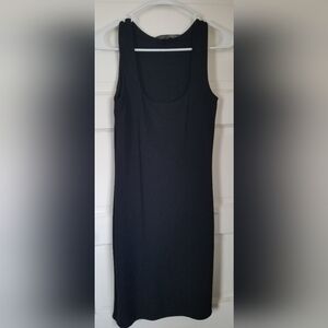 Banana Republic Little Black Dress Sleeveless Scoop Neck Below Knee Jersey